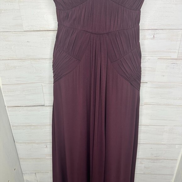 Laundry Shelli Segal Womens Gown Burgundy Strappy Low Back Jersey Knit Size 4 - Picture 3 of 10